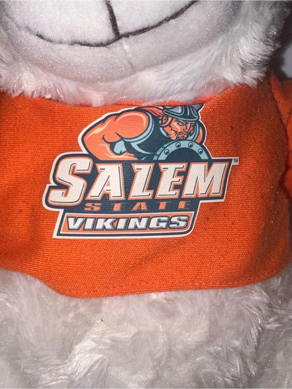 Mascot Factory Salem State University Vikings White and Orange 10 in. Teddy Bear